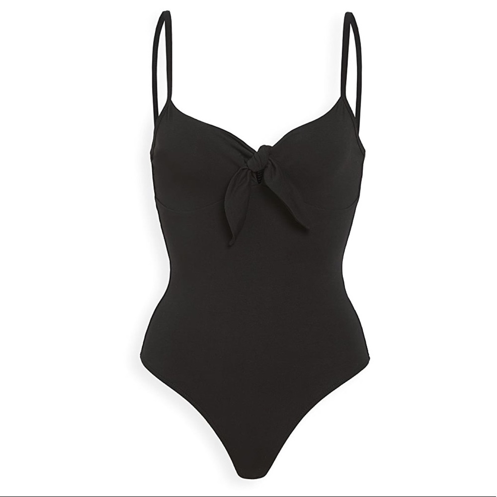 ATM Anthony Thomas Melillo Pima Cotton Knotted Thong Bodysuit Size XS